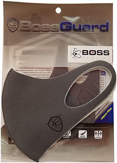 BossGuard Copper Infused Reusable washable Face Mask Single Pack.