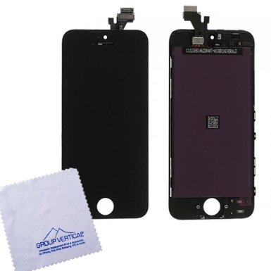 Group Vertical LCD Display Screen with Touch Screen Digitizer for iPhone 5 - Black