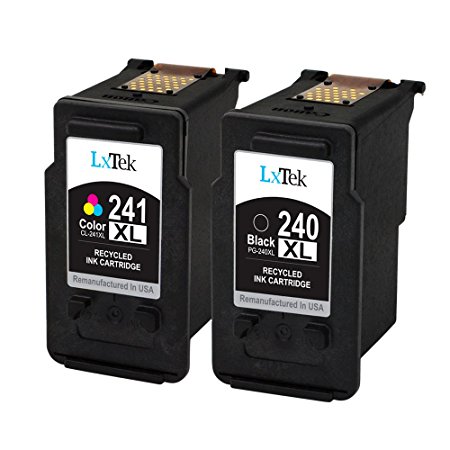 LxTek Remanufactured Ink Cartridge Replacement for PG-240XL CL-241XL 240XL 241XL (1 Black|1 Color) High Yield for PIXMA MG3620 MG3520 MX532 MX472 MG2120 MG3222 MG3522 MG3220 MX432 MX452 MX522 MX512