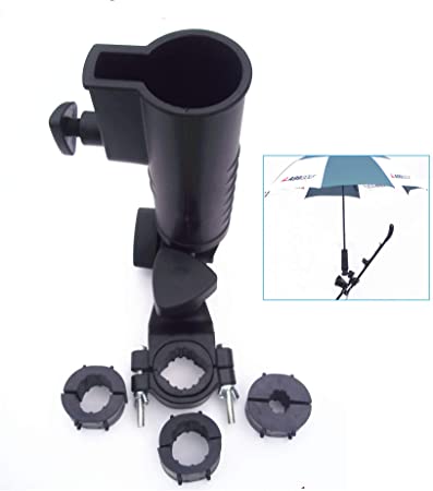 A99 Golf Universal Umbrella Holder IV Adjustable Size Angle Stroller Attachment with Clamp, Durable Universal Accessories for Golf Cart Bike Stroller Fishing Beach Chair Wheelchair Great Gift for Christmas