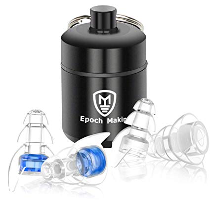 Epoch Making Hearing Protection Earplugs High Fidelity Noise Canceling Silicone Reusable Earplugs with Aluminum Box for Live Music, Concerts, Clubs, Festival, Musicians, DJ, Drumming