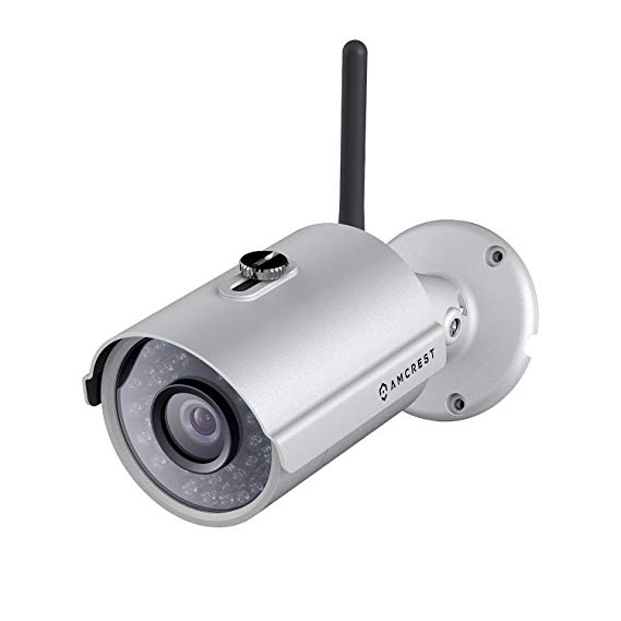 Amcrest HDSeries Outdoor 720P WiFi Wireless IP Security Bullet Camera - IP66 Weatherproof, 720P (1280TVL), IPM-722S (Silver) (Certified Refurbished)