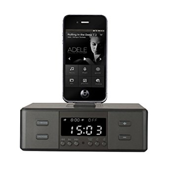 Plater Wireless D9 Digital Dual Alarm FM Clock Radio USB Port & AUX Jack (3.5mm Audio In) 4*3W Powerful Bluetooth Speakers NFC 3 Lightning Docks for iphone 7/7plus/6s/6s plus/4s/ipad/ipod/Samsung&HTC Android Smartphone - Black