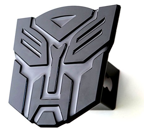 5'' Transformer Autobot Black 3d Logo Trailer Metal Hitch Cover Fits 2" Receivers