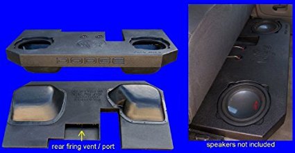 Fox Acoustics Dodge Ram Quad & Crew Cab Dual 12" Vented Sub Speaker Box 2002-2015
