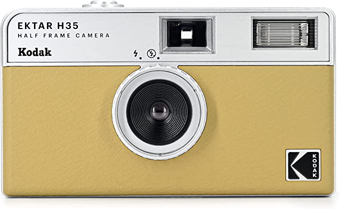 KODAK EKTAR H35 Half Frame Film Camera, 35mm, Reusable, Focus-Free, Lightweight, Easy-to-Use (Sand) (Film & AAA Battery are not Included)