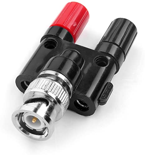 TNP Products BNC Male Plug to 2X 4mm Dual Banana Female Jack Socket Binding Post RF Coax Coaxial Splitter Connector Adapter Adaptor