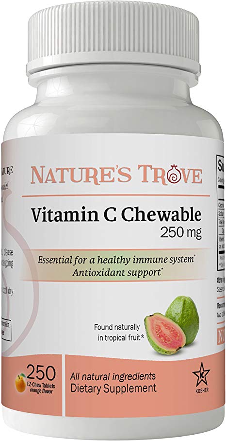 Vitamin C 250 mg by Nature's Trove - 250 EZ Chew Tablets Orange Flavor