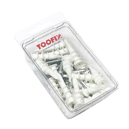 Self Drilling Drywall Plastic Anchors with Screws Kit, 40 Pieces