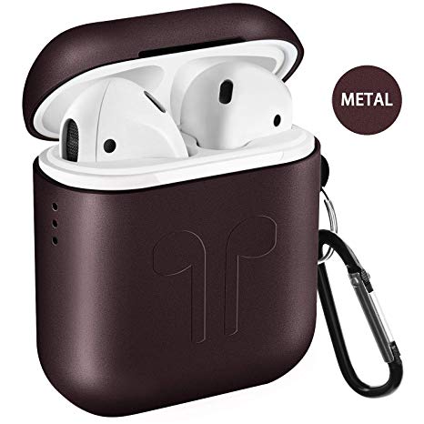 Metal Airpods Case, Full Protective Skin Cover Accessories Kits Compatible with Airpods 1&2 Charging Case[Not for Wireless Charging Case]