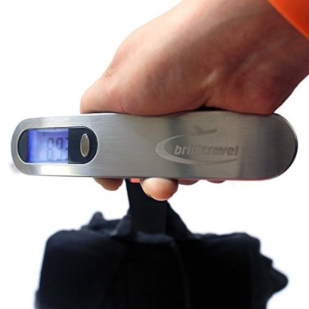 Luggage Scale  Free Life-Long Battery - High Quality Travel Accessories by BrillTravel at Best Price Max Capacity 110lb 50kg Extremely Accurate and Precise Digital Readings Portable Easy to Use with Multi-Purpose LCD Display Perfect traveler gift Avoid Extra Fees and Make Traveling Hassle-Free NOW