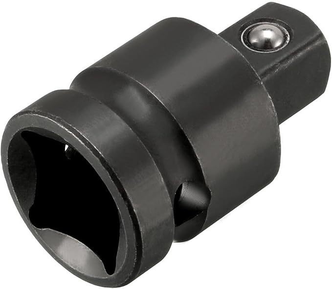 uxcell 1/2" Drive (Female) x 3/8" (Male) Impact Socket Reducer for Use with Air Impact Wrenches, Breaker Bars, Ratchets, CR-MO Steel