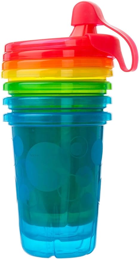 The First Years 4 Pack Take And Toss Spill Proof Cups, 10 Ounce, Colors May Vary