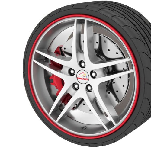 GoBadges RB01 Red Rim Blade, (fits 4 wheels up to 22")
