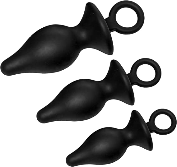 Lynx Silicone Butt Plug Kit (3) - Black