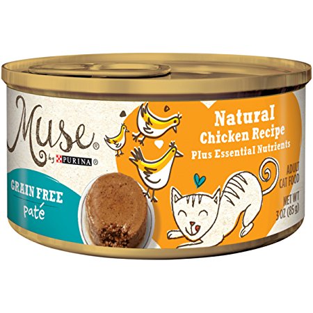 Muse by Purina Grain-Free Natural Pate Recipe Adult Wet Cat Food – (24) 3 oz. Cans