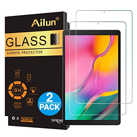 Ailun Screen Protector for Galaxy Tab A 10.1 2019 Release Only SM-T510 2 Pack Tempered Glass 9H Hardness 2.5D Edge Ultra Clear Anti Scratch Case Friendly