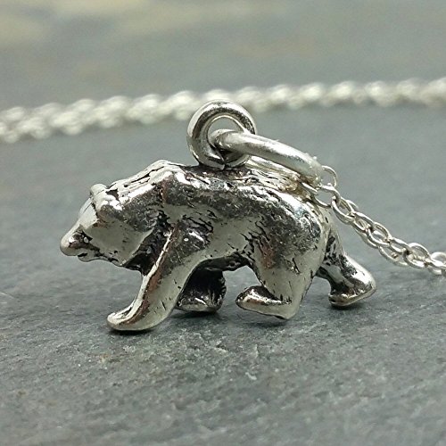 Tiny Bear Necklace - 925 Sterling Silver