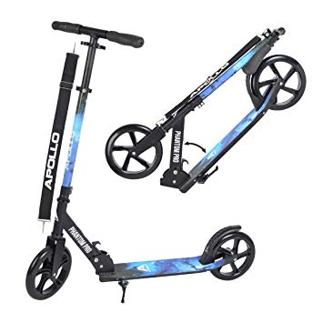Apollo Big Wheel Scooter 200 mm - Phantom Pro is a Luxury City Scooter, City Scooter Foldable and Height-Adjustable, Kickscooter for Adults and Children