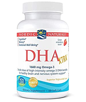 DHA Xtra, 1000 mg, Strawberry 60 softgels by Nordic Naturals