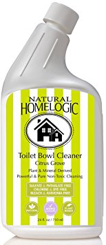 Natural HomeLogic Eco Friendly Toilet Bowl Cleaner, 24 oz Citrus Grove | Non-Toxic, Sulfate Free, Fume Free, Safe, & Powerful Formula For A Natural Clean