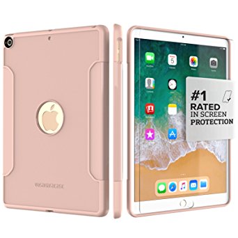 New iPad 9.7 Case (2017) - SaharaCase Protective Kit   [ZeroDamage Tempered Glass Screen Protector] Rugged Slim Cover [Shock-Absorbing Bumper] Scratch-Resistant Hard Back - Rose Gold