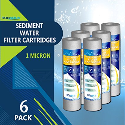 1 Micron Sediment Water Filter Cartridge 6 Pack