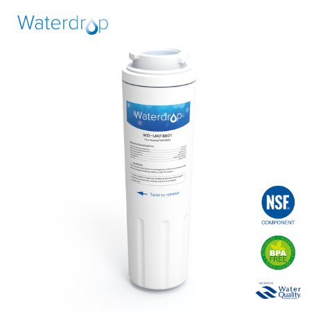 Waterdrop Refrigerator Water Filter Replacement for PUR, KitchenAid, Jenn-Air, Maytag UKF8001, UKF8001AXX, UKF8001P, EDR4RXD1, Whirlpool 4396395, Puriclean II, Kenmore 9006, 46-9006, 469006, 1 Pack