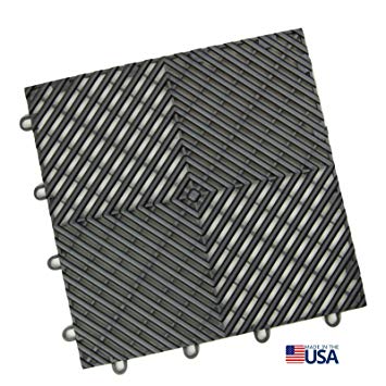 IncStores Vented Grid-Loc Tiles 12inx12inx1/2in Interlocking Garage Flooring tiles 24pack