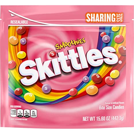 Skittles Smoothies Shareing Size 15.6 Oz, Pack Of 6