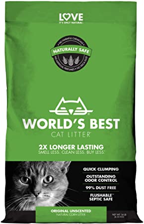 Worlds Best Cat Litter 14lb (6.35kg) Original Unscented