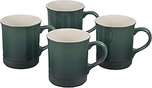 Le Creuset Stoneware Set of 4 Mugs, 14 oz. each, Artichaut