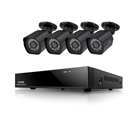 Zmodo Smart PoE Security System -- 8 Channel NVR & 4 x 1080p IP Cameras and 1TB Hard Drive