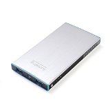 Lumsing 6000mAh Ultra Slim Portable Power Bank External Battery Pack Backup Charger with Quick Charge and aluminium alloy Body Design for Apple iPhone 6 plus6 5S 5 5C Ipad mini32 Ipad Air21 the New Ipad Samsung galaxy s6 edges6s5 Note 2 Note 3galaxy S4 S3 S2 HTC One Google Glass Nexus 6 5 Lg Optimus and Other Usb-charged Devices SilverBlue