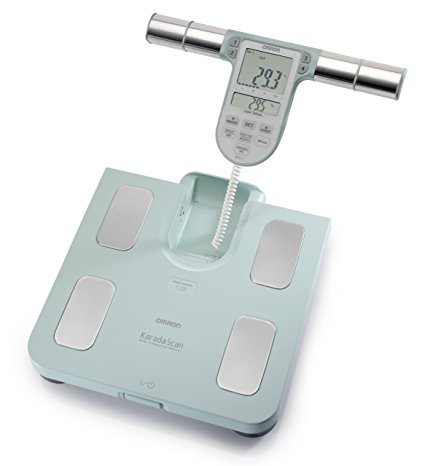 OMRON BF511 Clinically Validated Full Body Composition Monitor with 8 high-precision sensors for hand-to-foot measurement - Turquoise