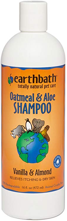 Earthbath Natural Oatmeal & Aloe Itch Relief Dog & Cat Shampoo for Sensitive Skin 16 oz