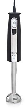 KRUPS GPA308 Immersion Blender with Beaker Chopper and Whisk attachments, Black