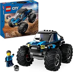 Lego City Le Monster Truck Bleu, Jouet Camion Tout-Terrain et Minifigurine de Conducteur, Ensemble de Jeu Enfant Imaginatif, Cadeau Divertissant pour Garçons et Filles de 5 Ans ou Plus 60402