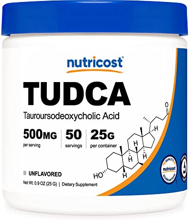 Nutricost Tudca Powder 25 Grams (Tauroursodeoxycholic Acid) - Gluten Free, Non-GMO