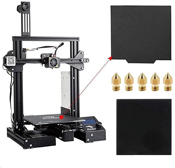 Creality Ender 3 Pro 3D Printer with Glass Plate, Upgrade Cmagnet Build Surface Plate and UL Certified Meanwell Power Supply Build Volume 220x220x250mm