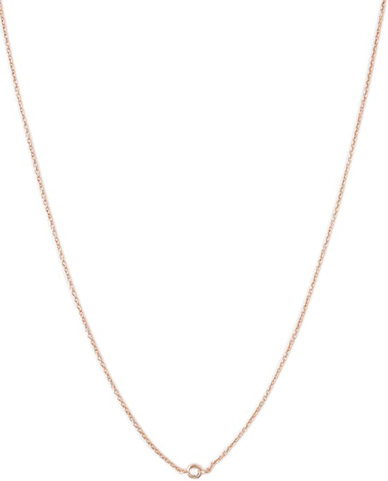 HONEYCAT Solo Tiny Crystal Bezel Necklace in Gold, Rose Gold, or Silver | Minimalist, Delicate Jewelry