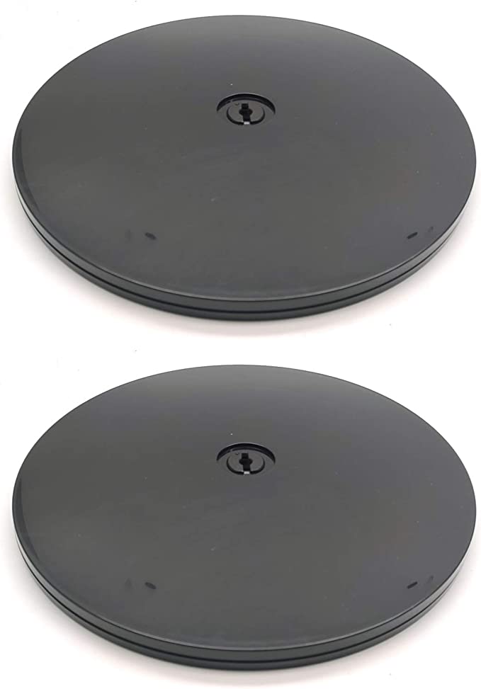 Heavy Duty Lazy Susan Turntable,2-Pack,7-inches,Susenya Lazy Susan Turntable Base Organizer with Stainless Steel Bearings 7" Black