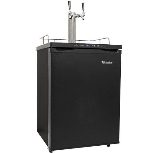 EdgeStar KC3000TWIN Full Size Dual Tap Kegerator with Digital Display - Black