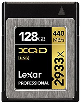 Lexar Professional 2933x 128GB XQD 2.0 Card (Up to 440MB/s Read) w/Free Image Rescue 5 Software - LXQD128CRBNA2933