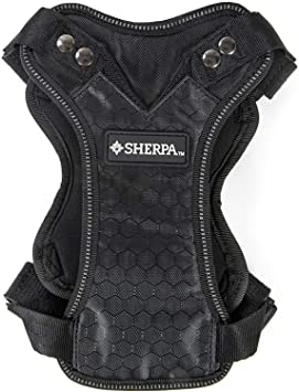 Sherpa, Seatbelt Harness, Crash Tested Dog Harness, Adjustable, Multi-Purpose, Super Strong, Easy-to-Use, with No-Pull D Ring, Black, Large