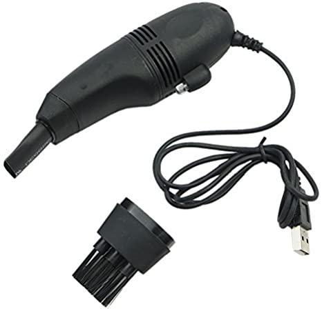 Mimgo Store Computer Vacuum Mini USB Keyboard Cleaner Laptop Brush Dust Cleaning Kit New（Black)