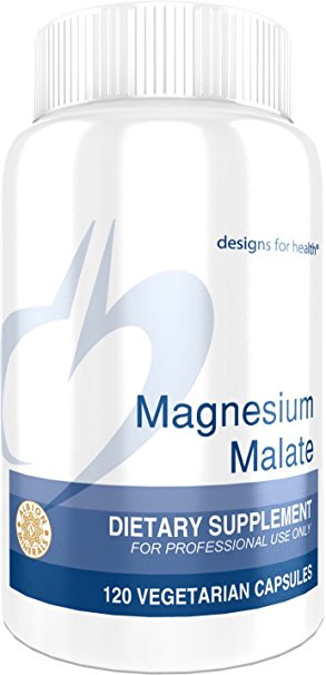 Designs for Health - Magnesium Malate, 120 Vegetarian Capsules