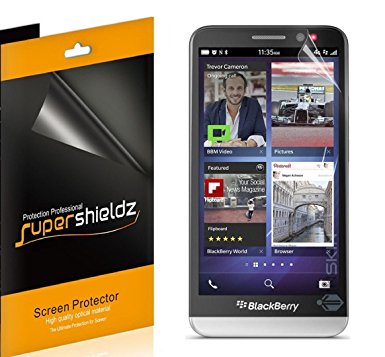 [6-Pack] Supershieldz- High Definition Clear Screen Protector For Blackberry Z30   Lifetime Replacements Warranty [6-PACK] - Retail Packaging