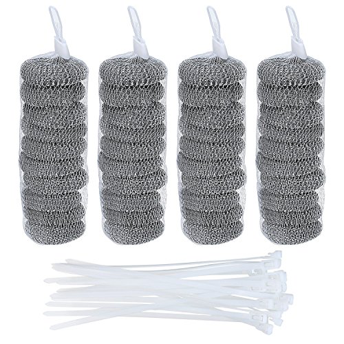 Hotop 40 Pack Lint Traps with 40 Pack Nylon Cable Ties for Washing Machine