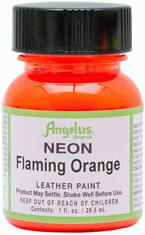 Angelus Neon Flaming Orange Acrylic Leather Paint